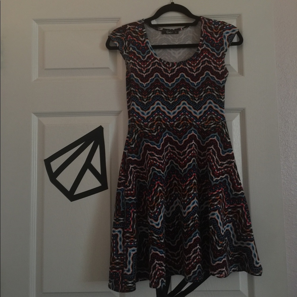 Mini detailed boho dress Pinc S